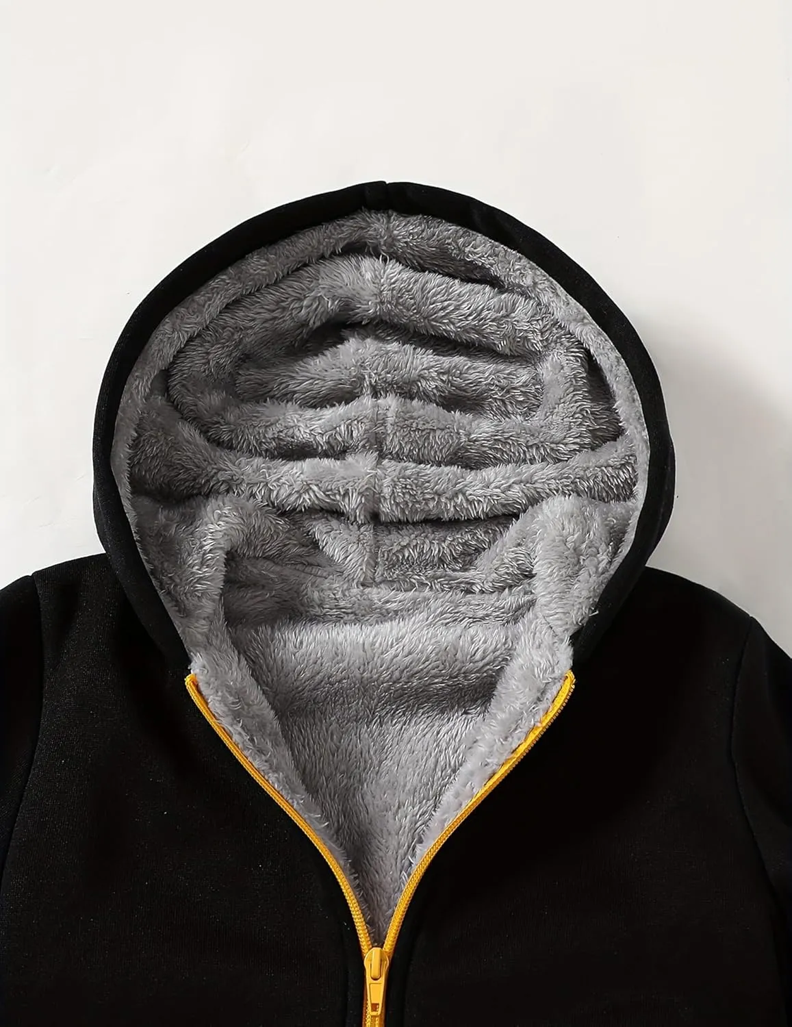 Kids Zip-Up Hooded for Boys Sherpa Lined Jacket Winter Outdoor Sweatshirt Warm Coat 3-14 Years