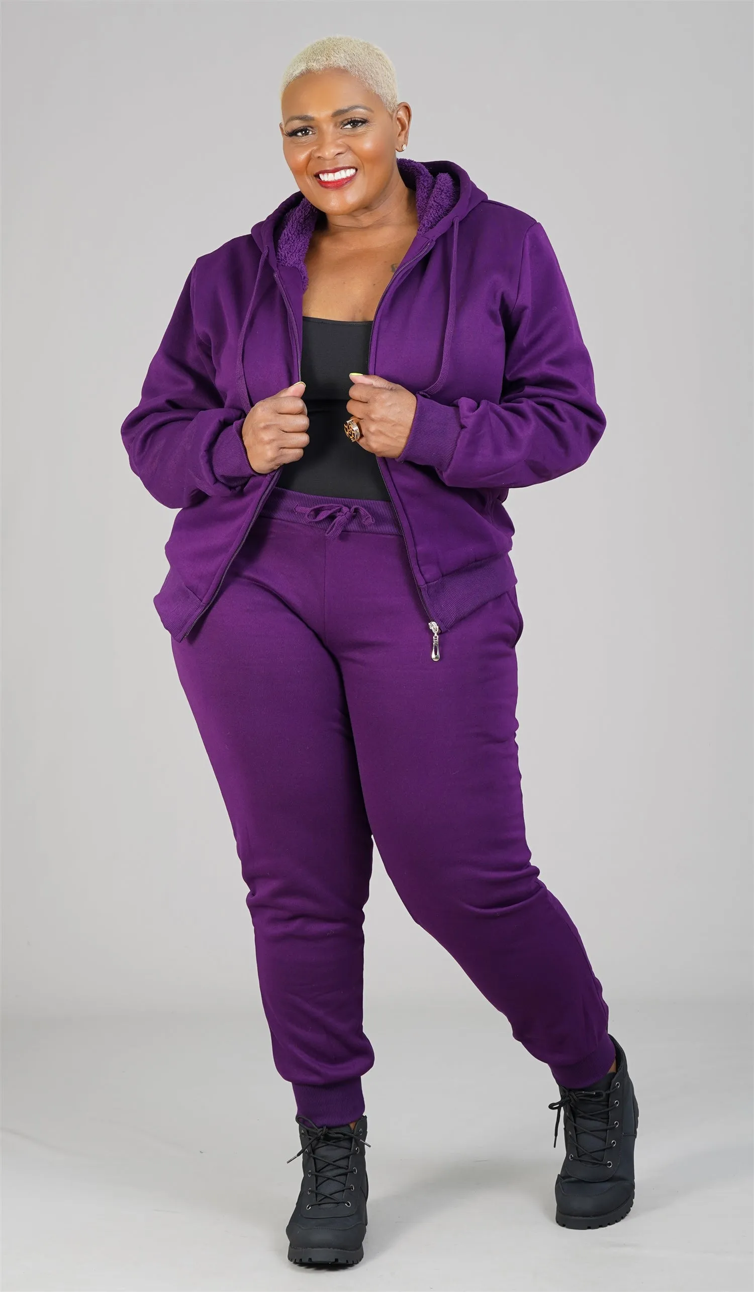 Lee Hanton LJS100 2pc Sherpa Fleece Lined Jog Set