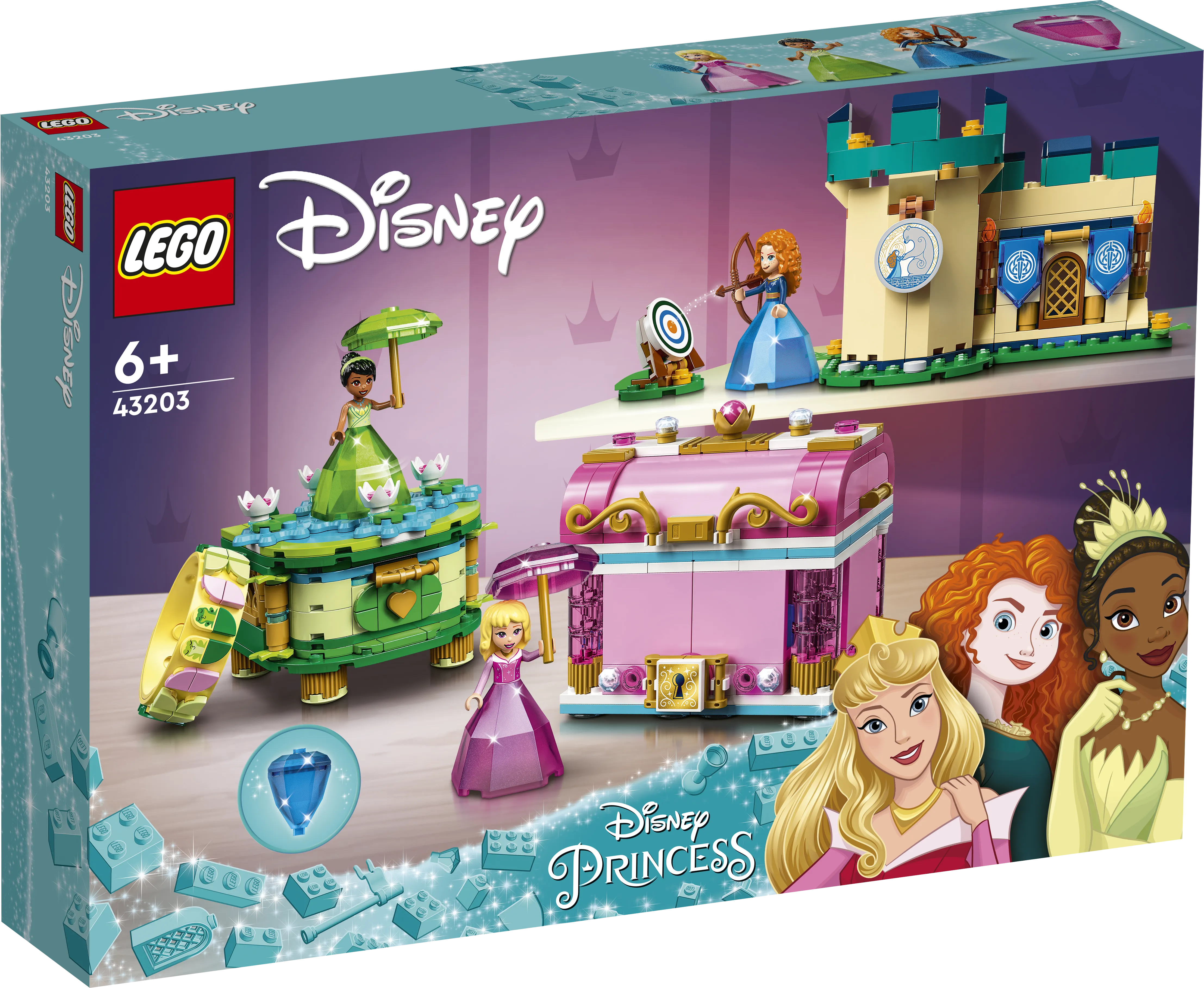 LEGO 43203 Disney Princess Aurora, Merid And Tiana's Enchanted Creations