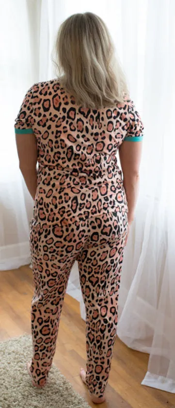 Leopard Short Sleeve Loungewear Set