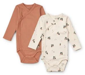 Liewood Hali Body Longsleeve 2-pack | Peach/ Tuscany Rose Mix