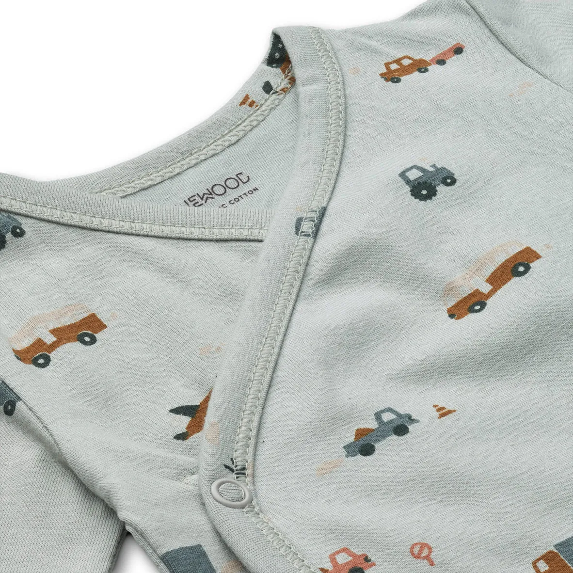 Liewood Hali Body Longsleeve 2-pack | Vehicles/ Blue Fog mix