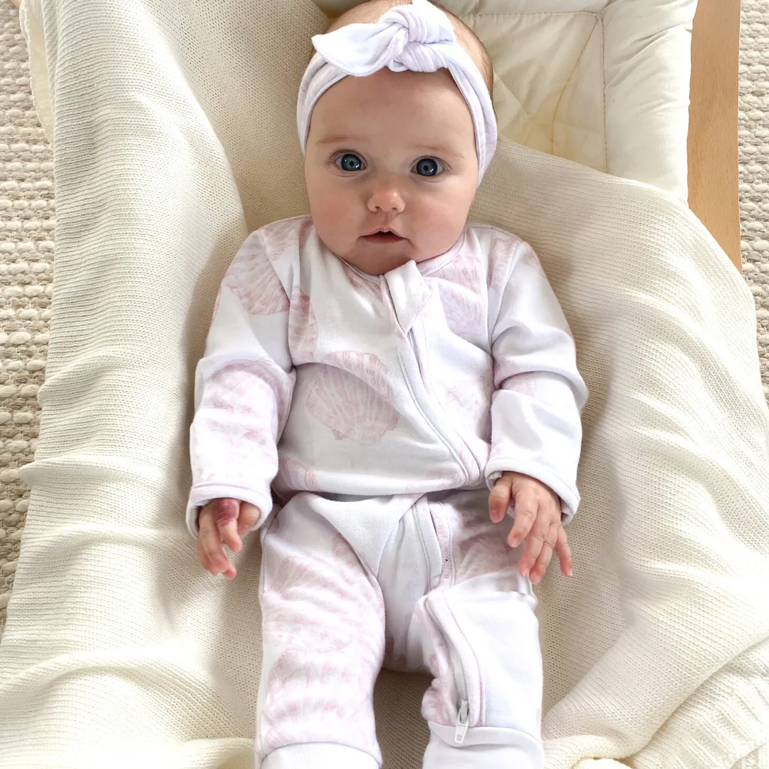 Long Zippy Romper (Sea Shell)
