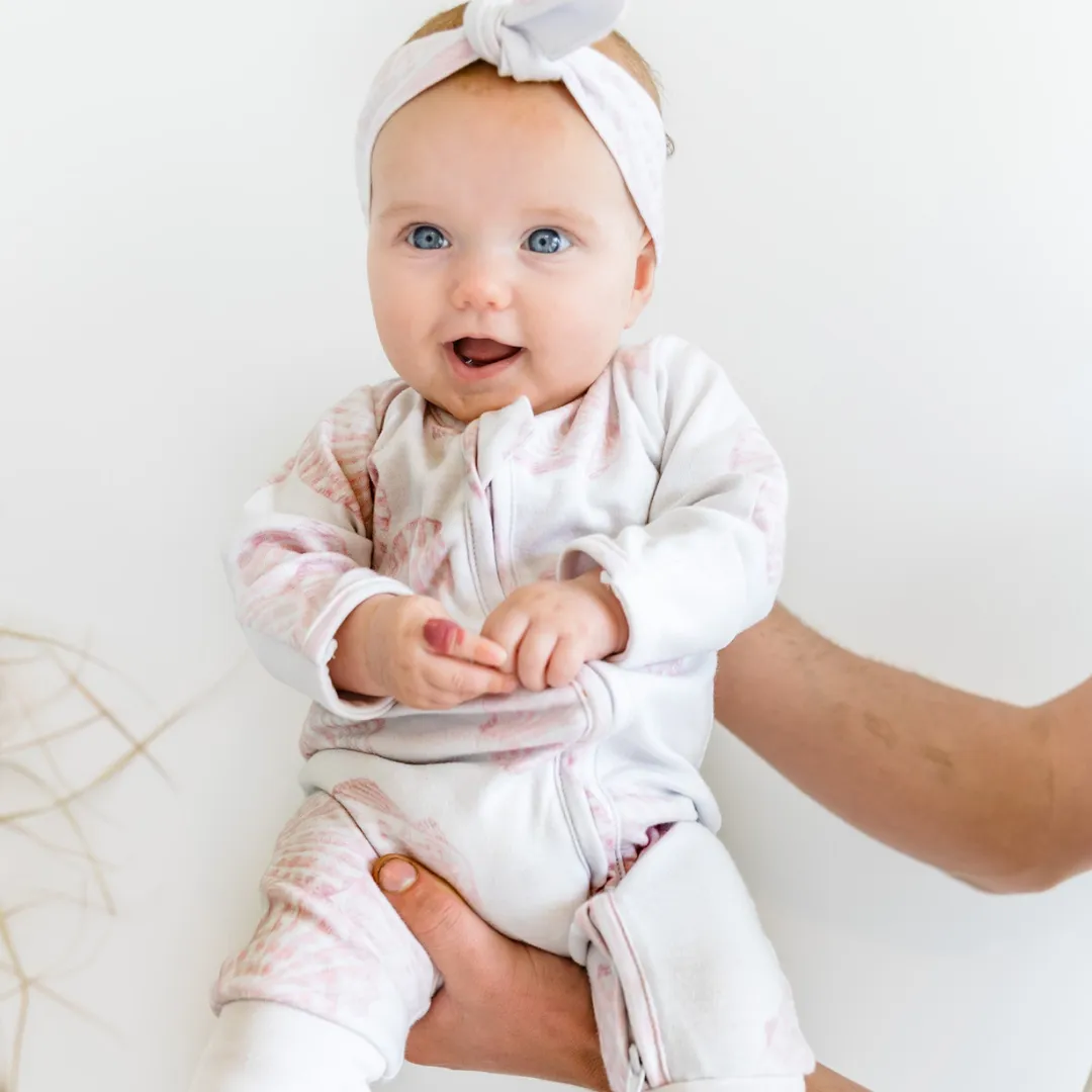 Long Zippy Romper (Sea Shell)