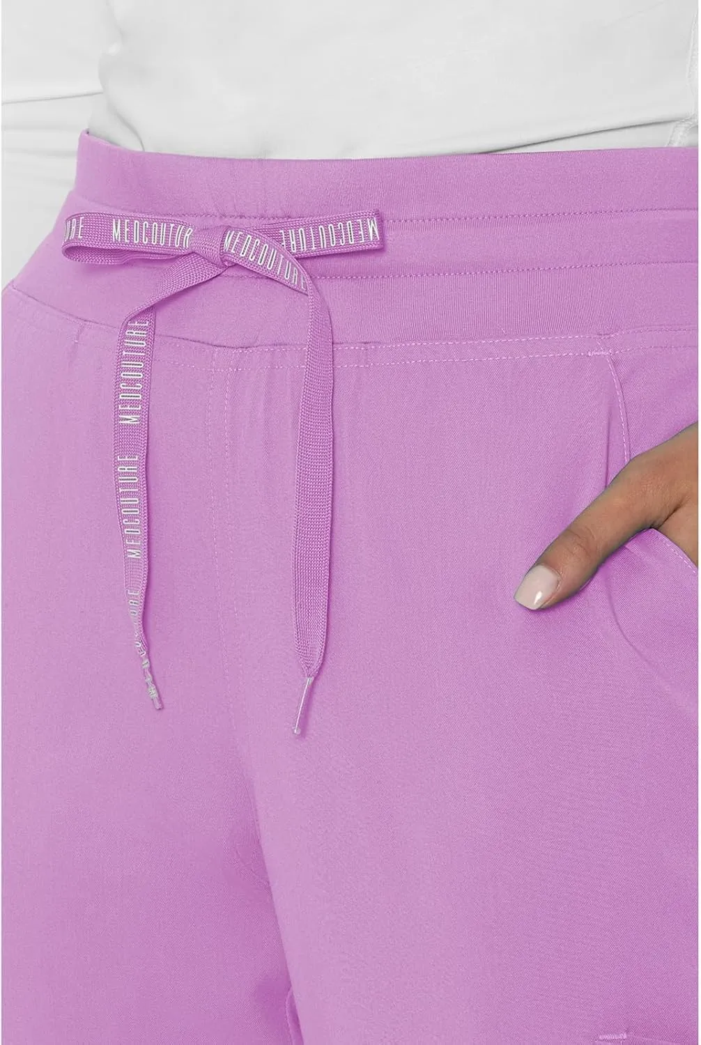 Med Couture Women's Cargo Scrub Jogger Pants, 6 Pockets, Ultra Soft, Stretch, Easy Care Soft Medical Uniform Bottoms - MC7705