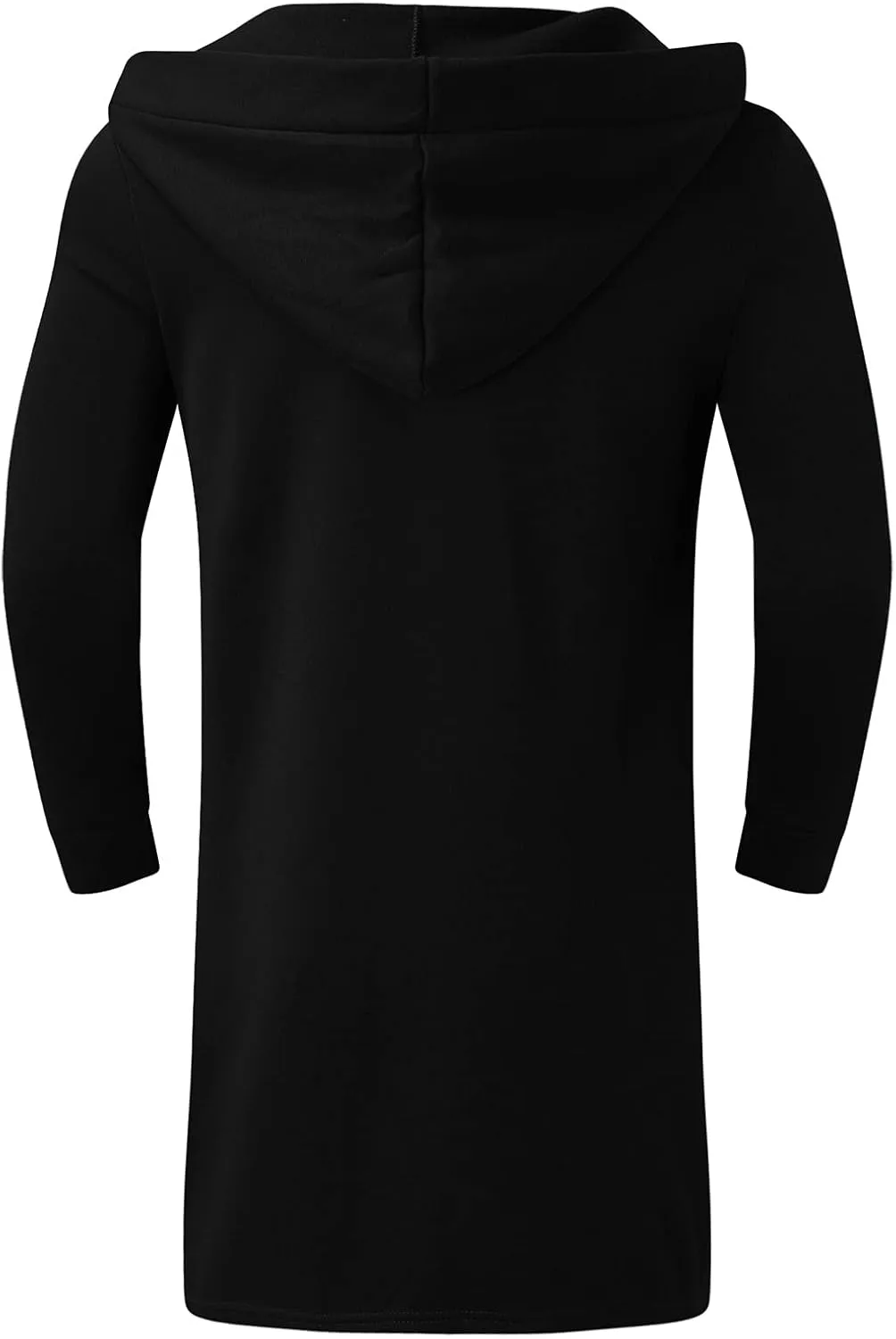 Mens Hoodies Men's Dark Style Solid Color Long Cardigan Cloak Coat Hooded Sweater Jacket
