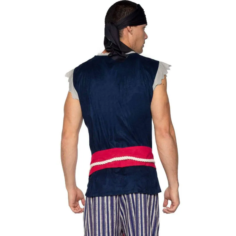 Mens Pirate-Themed Plank Walking Costume for Halloween and Costume Parties