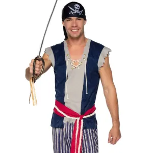 Mens Pirate-Themed Plank Walking Costume for Halloween and Costume Parties