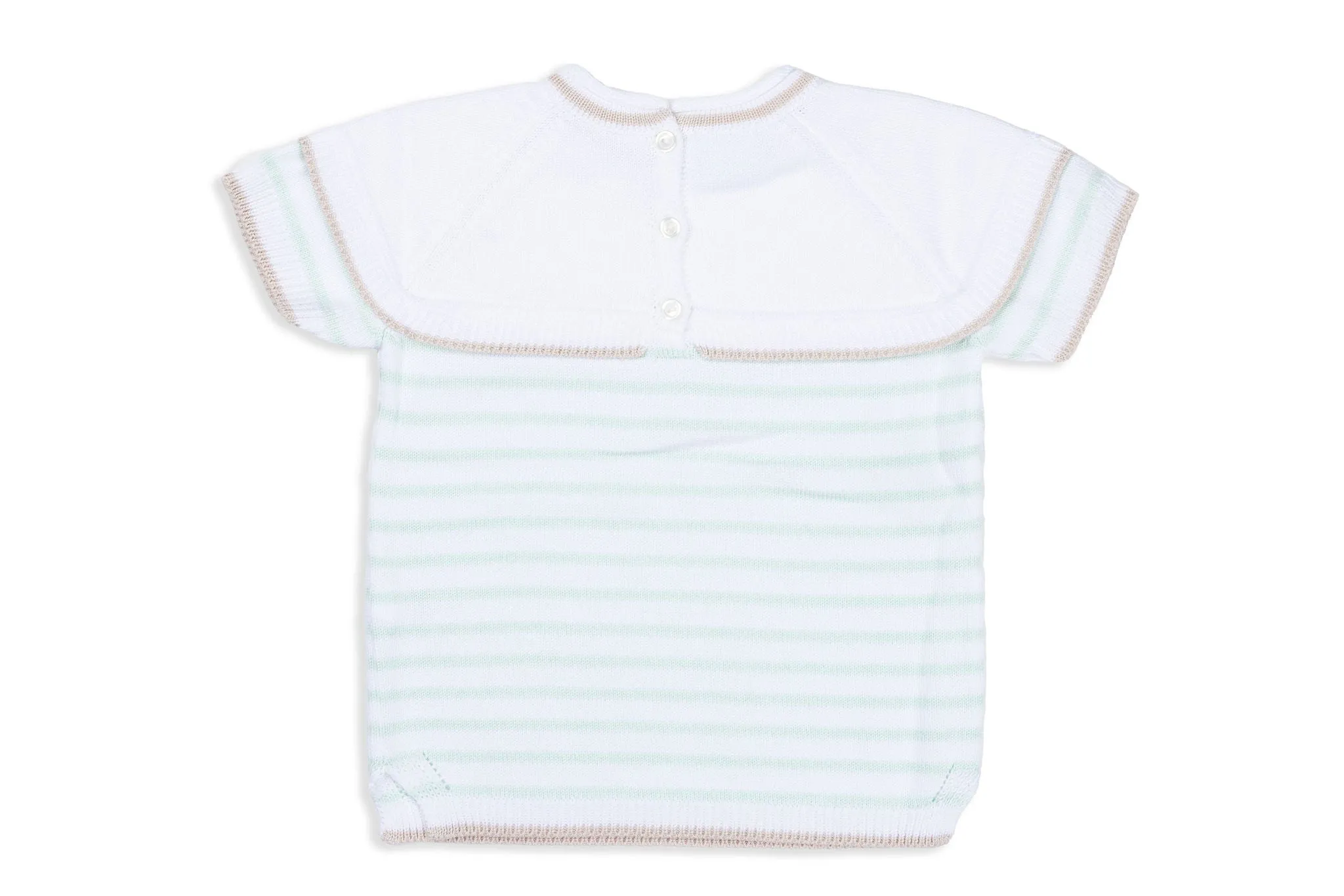 Mint and Sand Stripe Knit Set