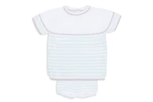 Mint and Sand Stripe Knit Set