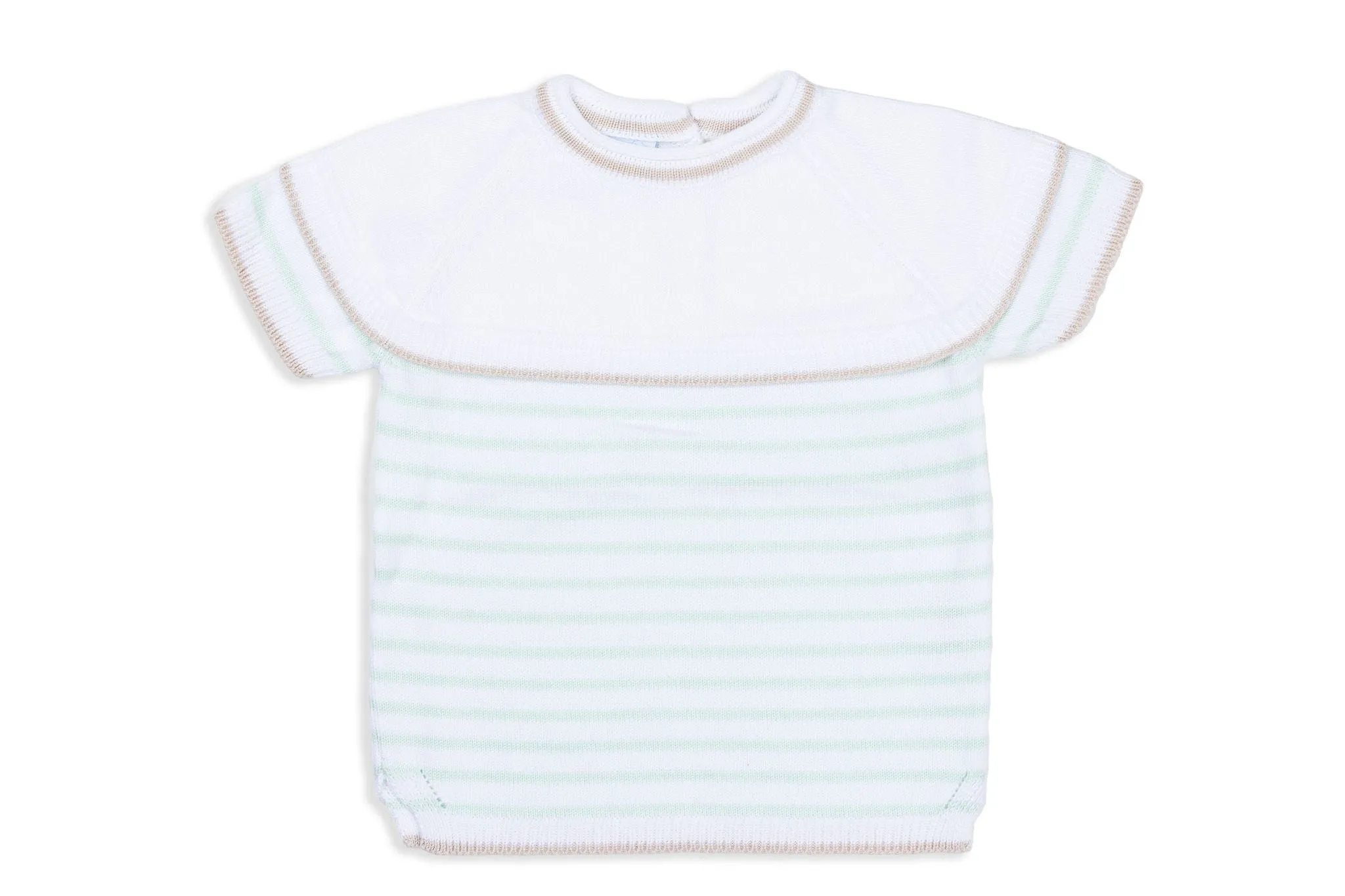 Mint and Sand Stripe Knit Set