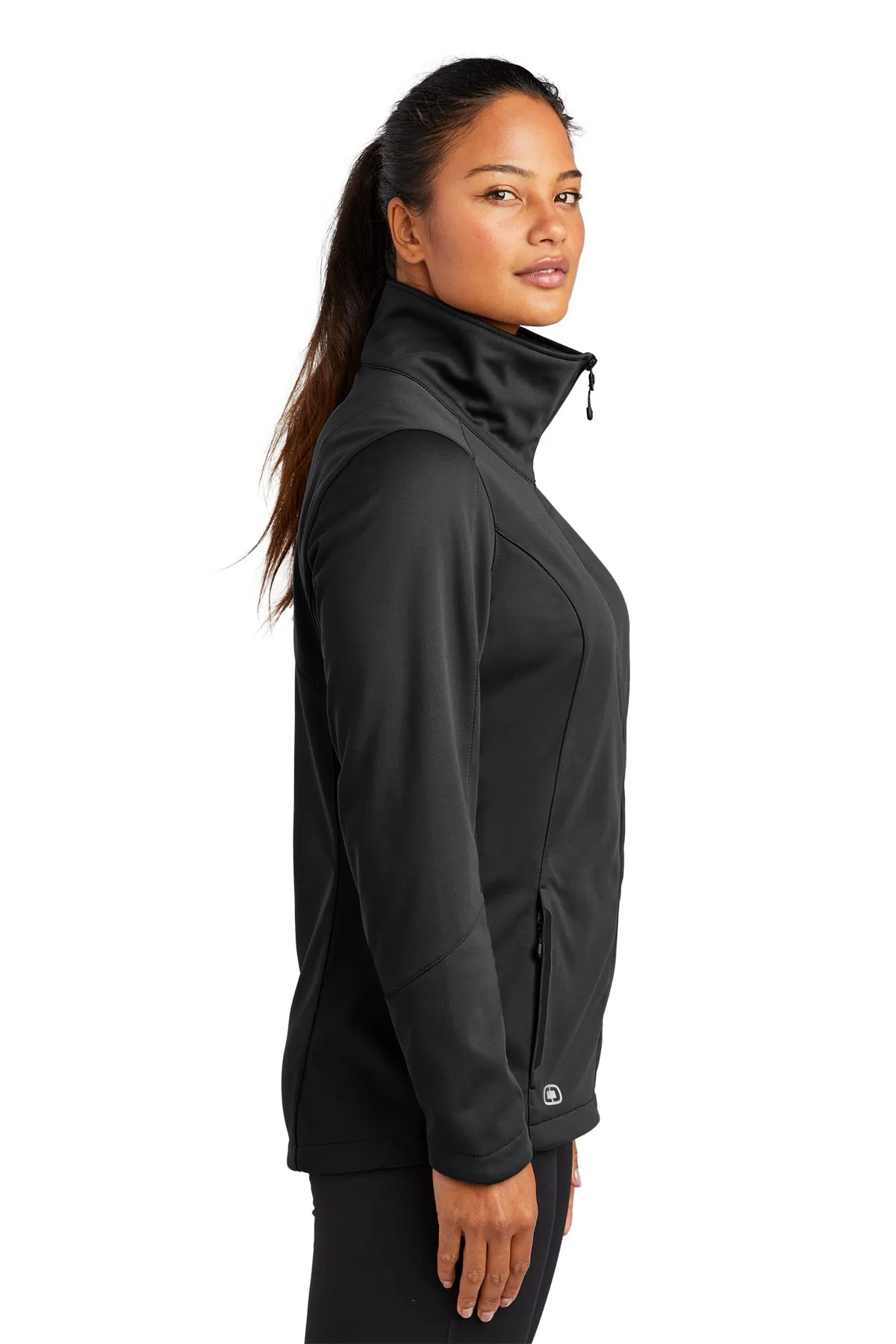 OGIO ENDURANCE Ladies Crux Custom Soft Shell Jackets, Blacktop