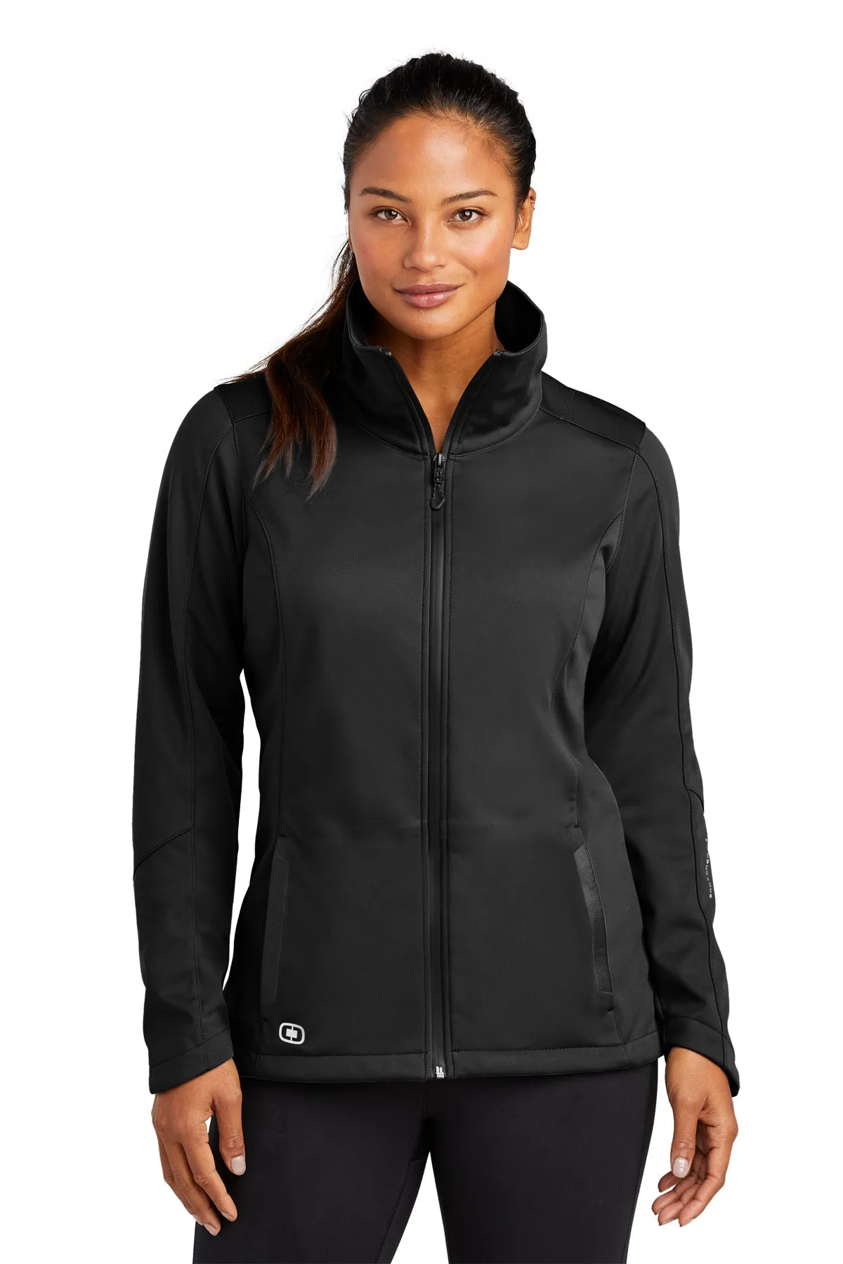 OGIO ENDURANCE Ladies Crux Custom Soft Shell Jackets, Blacktop