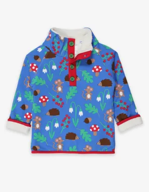 Organic Woodland Print Cosy Fleece Sweatshirt