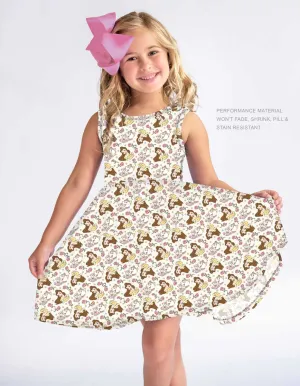 Park Fun Beauty Princess - Girls Performance Tank Twirl Dress with Pockets