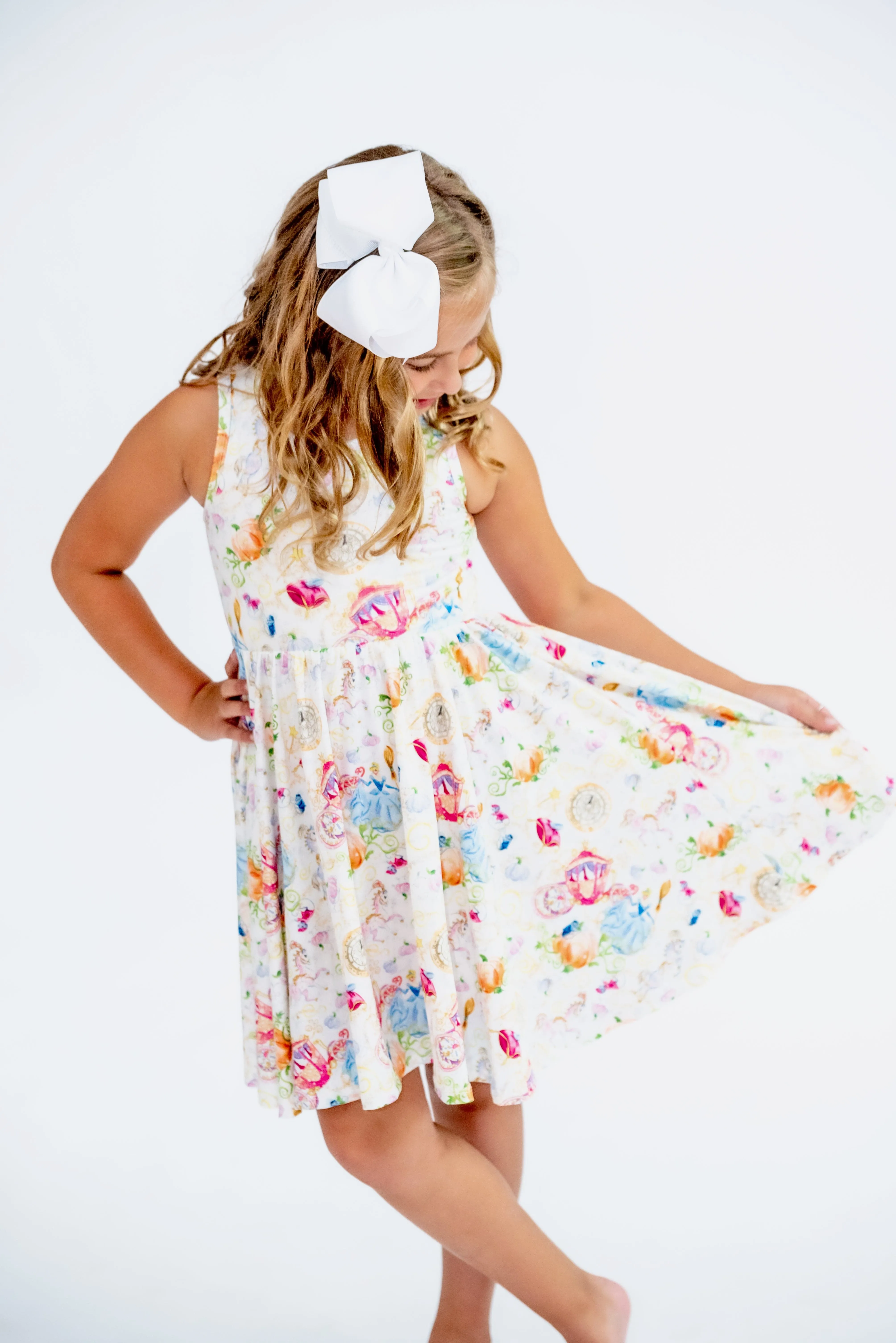 Park Fun Beauty Princess - Girls Performance Tank Twirl Dress with Pockets