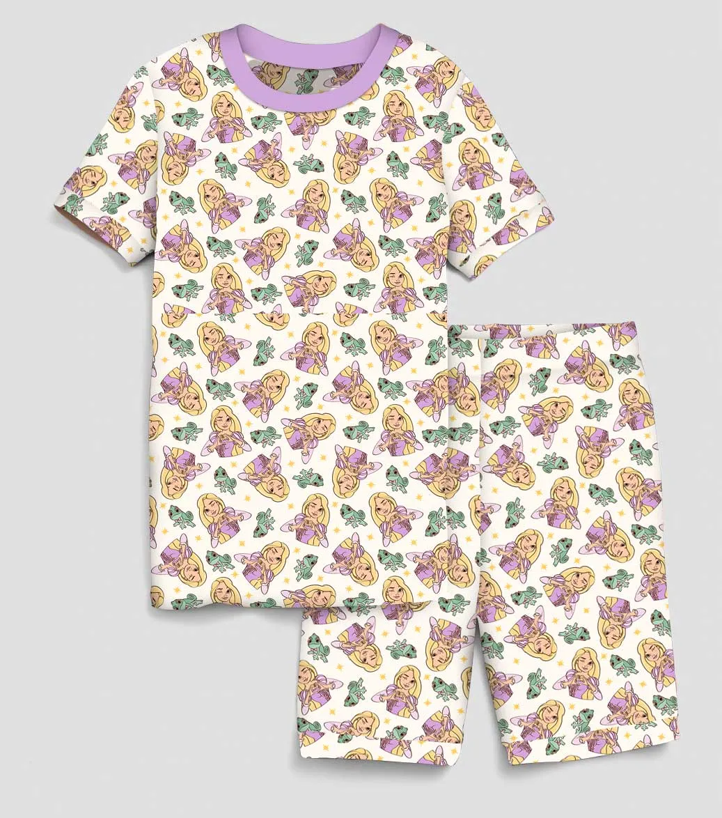 Park Fun Tangled Princess - Bamboo Short Sleeve Short Lounge