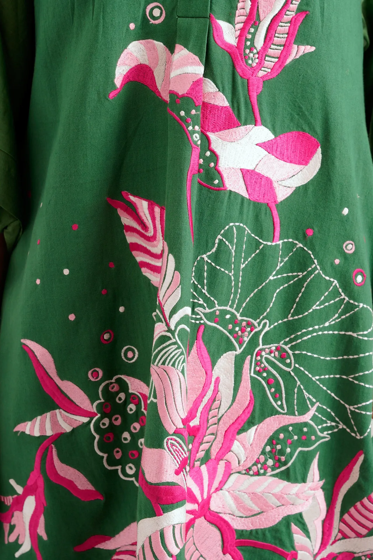 Pine Green Suvi Set - Embroidered Tunic   Pants