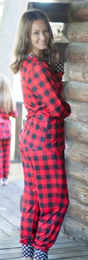 Plaid & Dots Loungewear Set