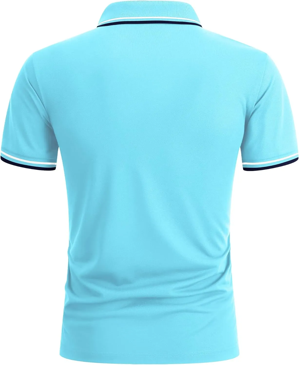 Polo Shirts for Men Short Sleeve Golf Polo with Pockets Moisture Wicking Tennis Shirt Summer Polo T-Shirts
