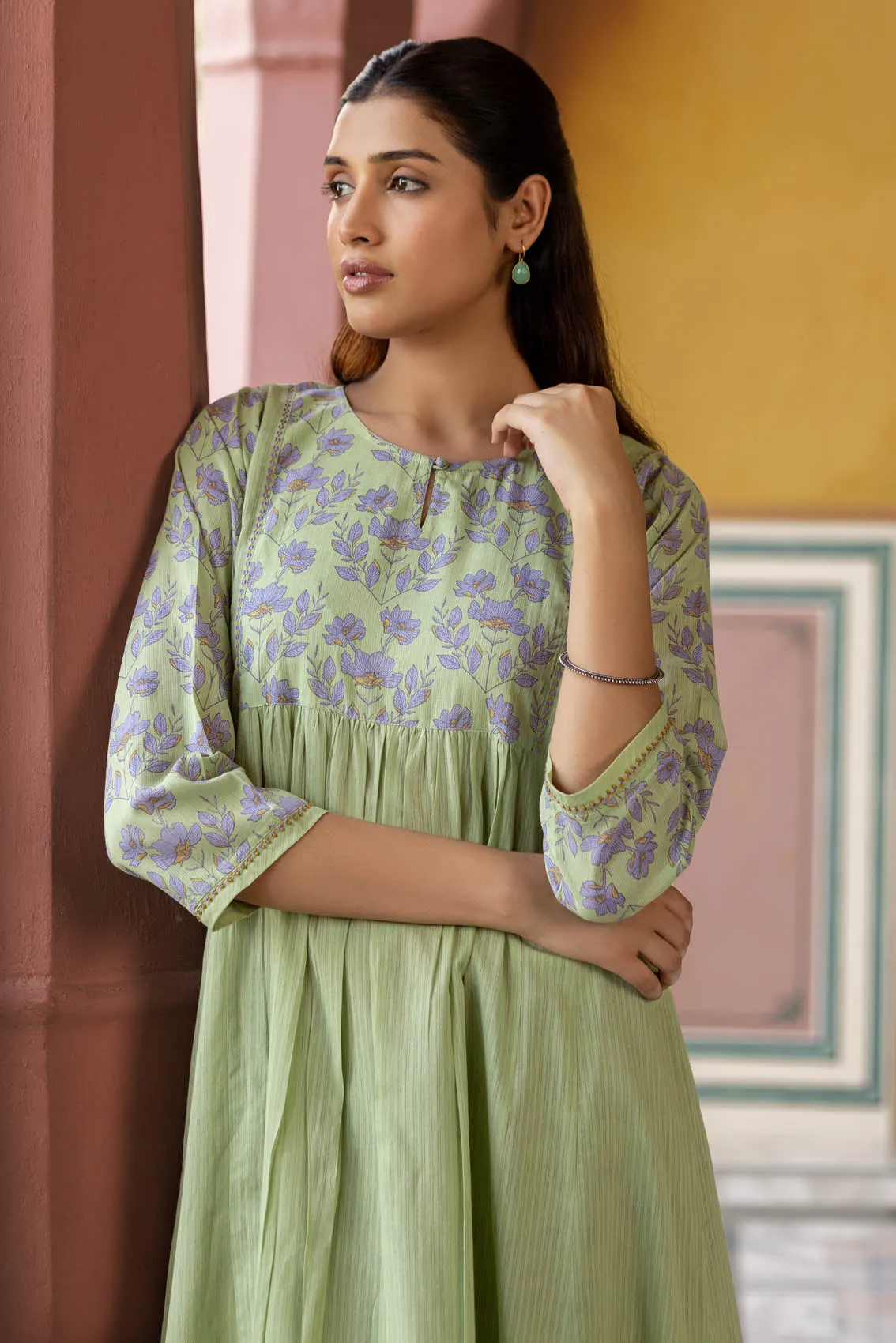 Poppy Gathered Kurta