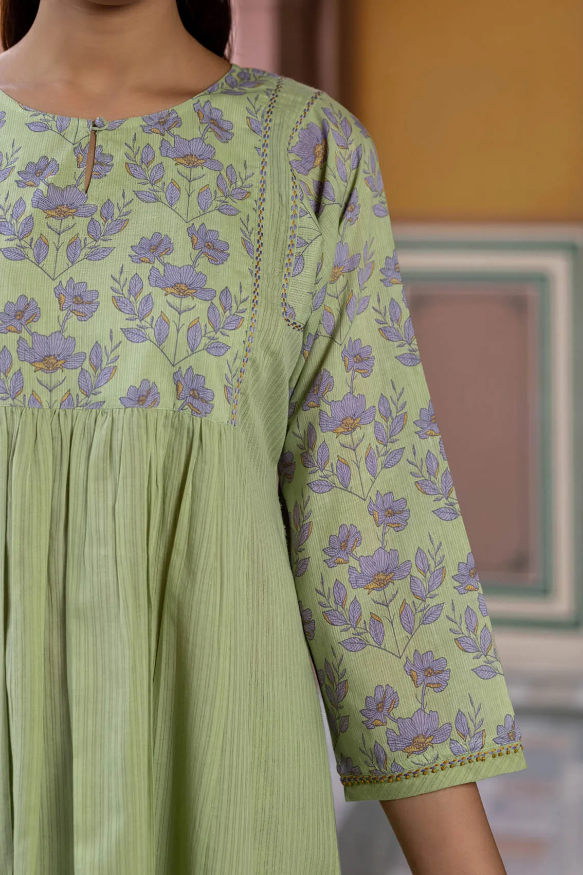 Poppy Gathered Kurta