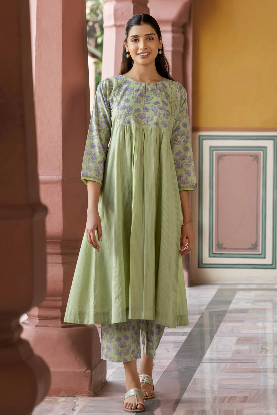 Poppy Gathered Kurta