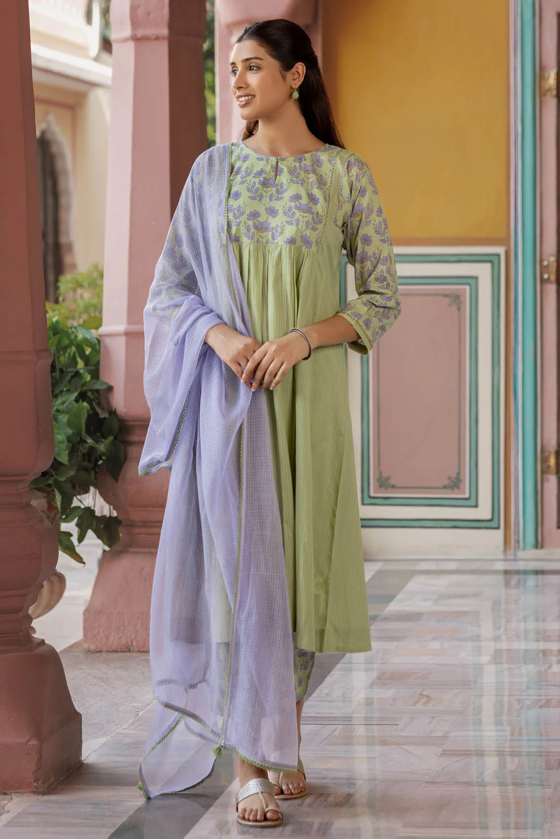 Poppy Gathered Kurta