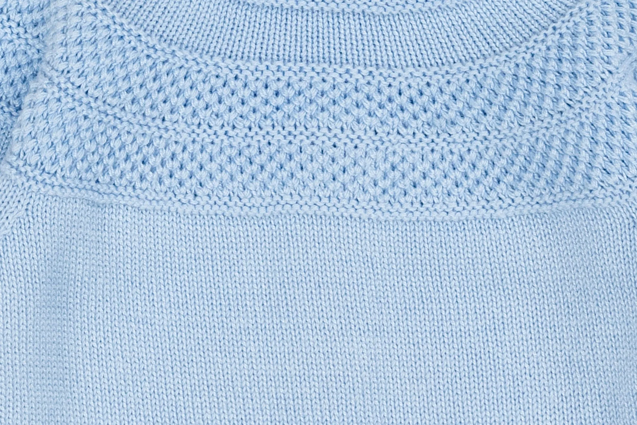 Powder Blue Two-piece Knit Unisex Set