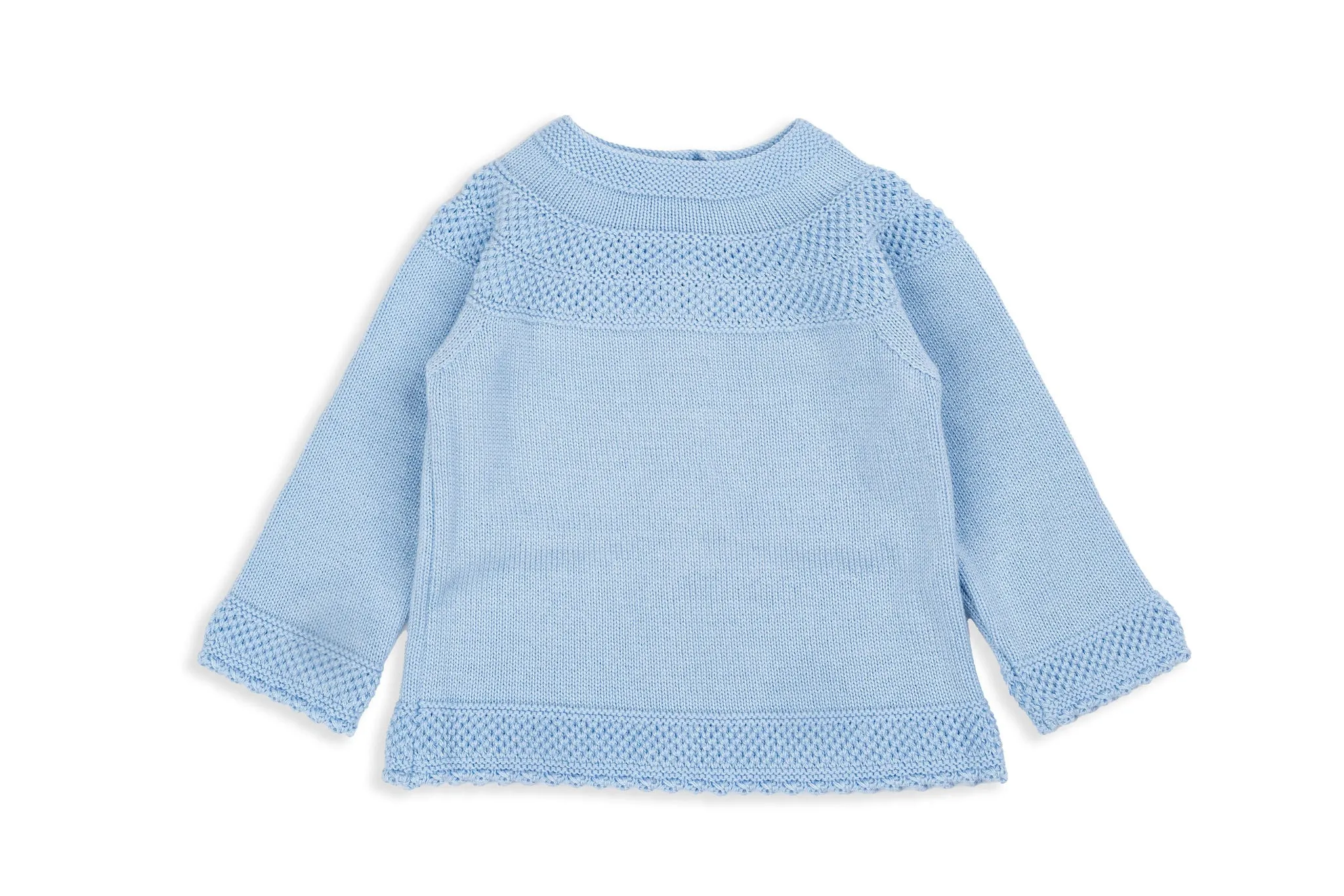 Powder Blue Two-piece Knit Unisex Set