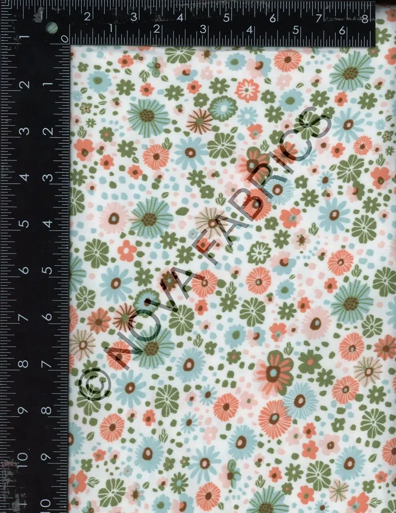 RETRO DITSY FLORAL ON DBP / DTY BRUSHED [NFF220403A-009]
