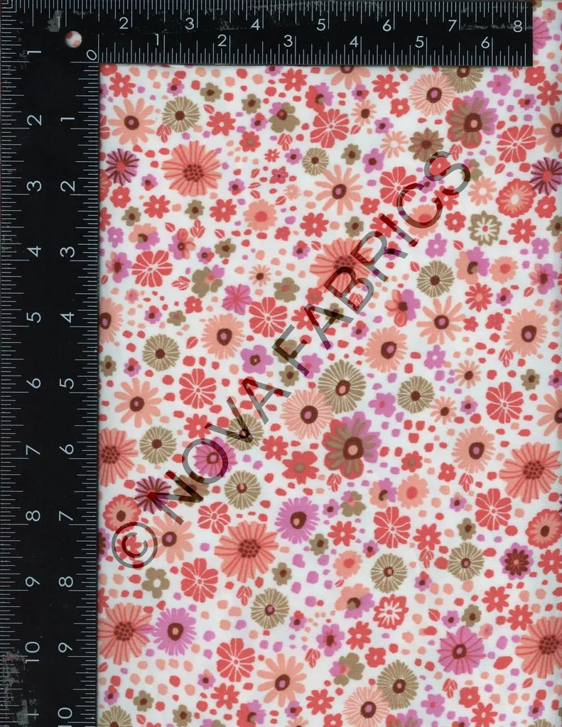 RETRO DITSY FLORAL ON DBP / DTY BRUSHED [NFF220403A-009]