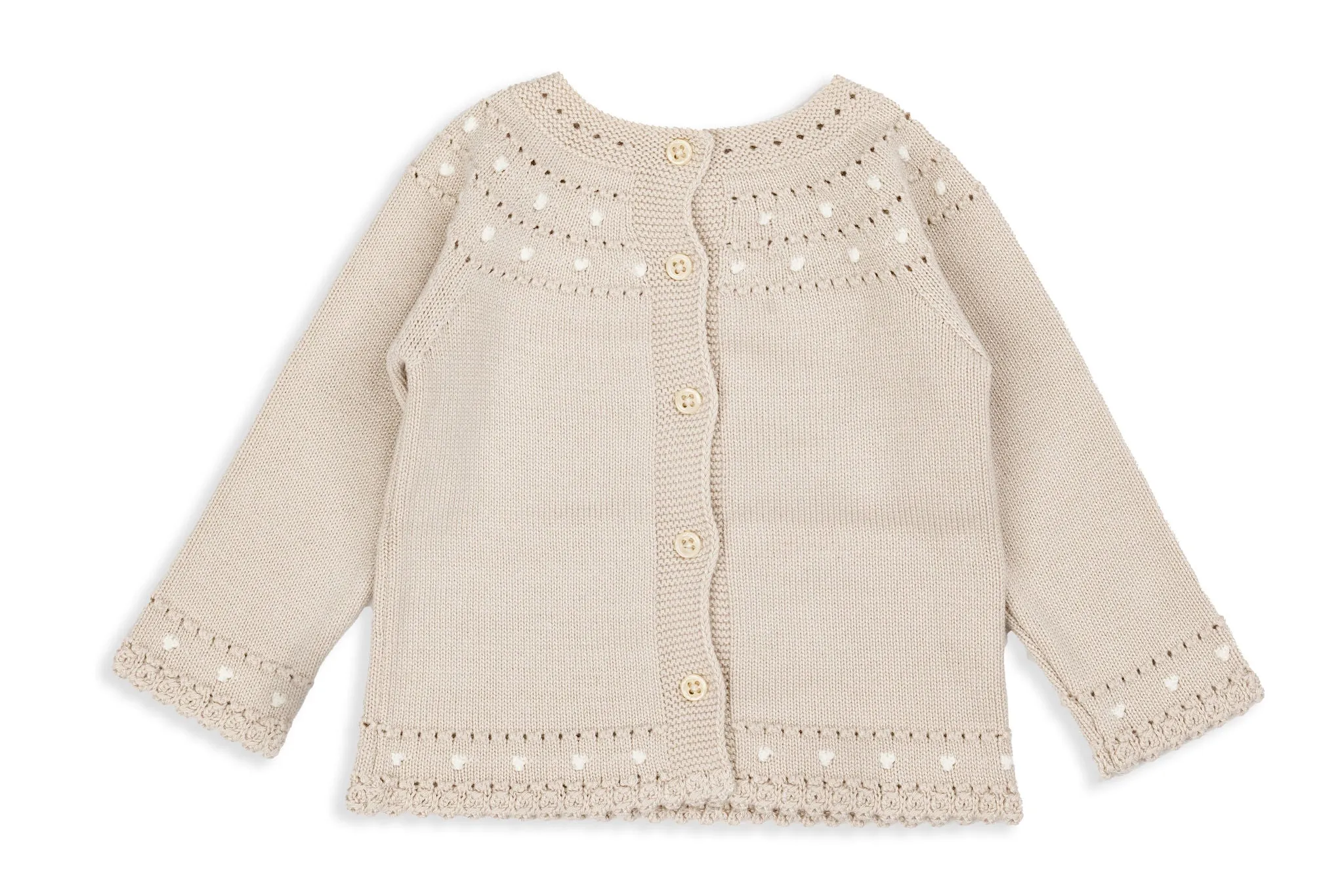 Sand & Ivory Two-piece Knit Baby Girl Set