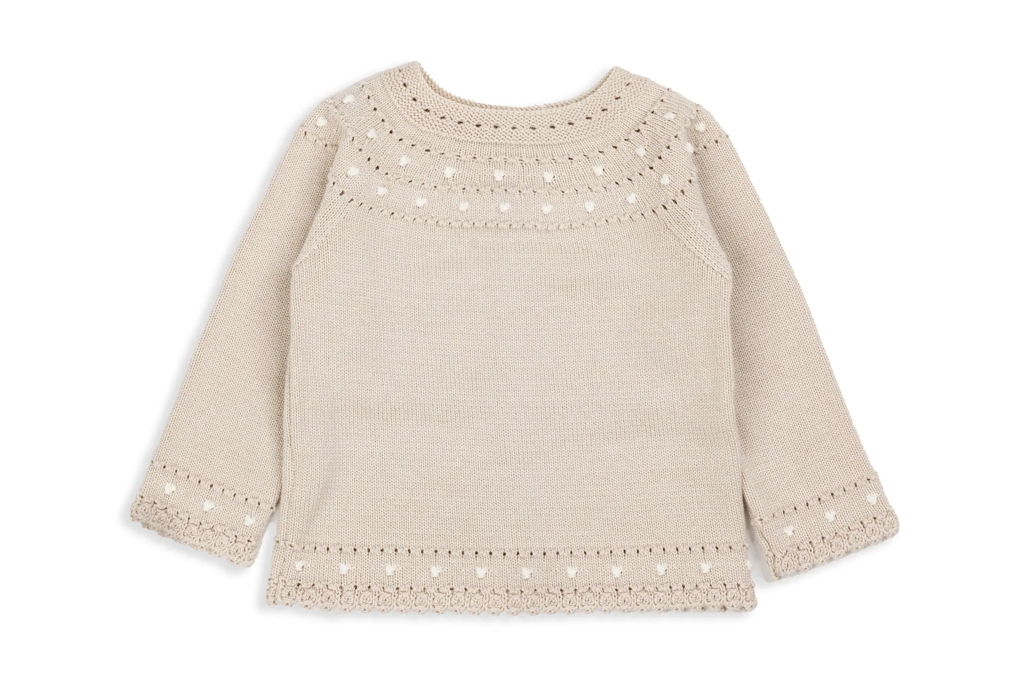 Sand & Ivory Two-piece Knit Baby Girl Set