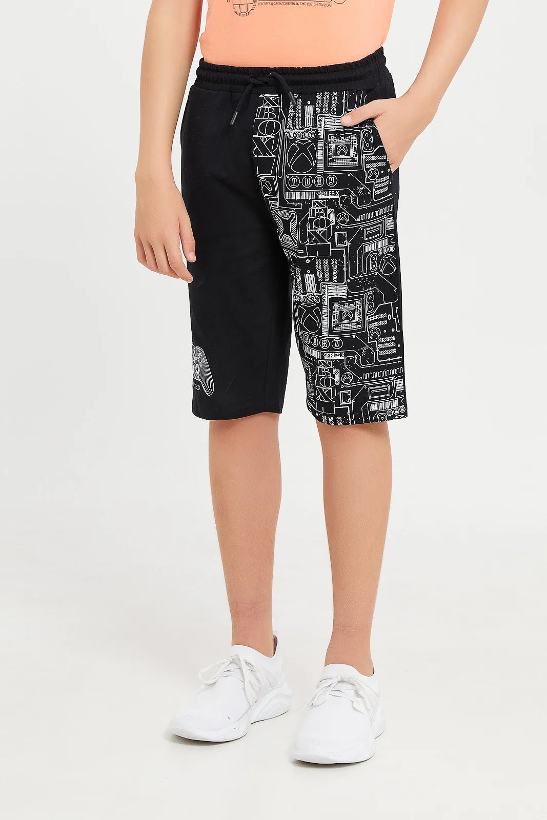 Senior Boys Orange And Black X-Box Casual Set (2 Piece)
