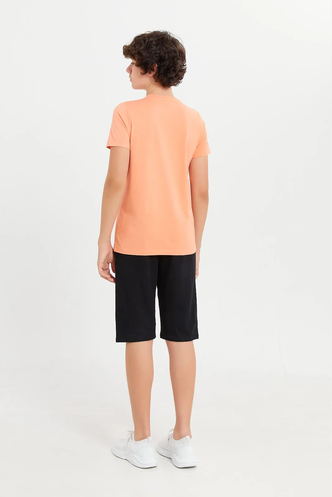 Senior Boys Orange And Black X-Box Casual Set (2 Piece)