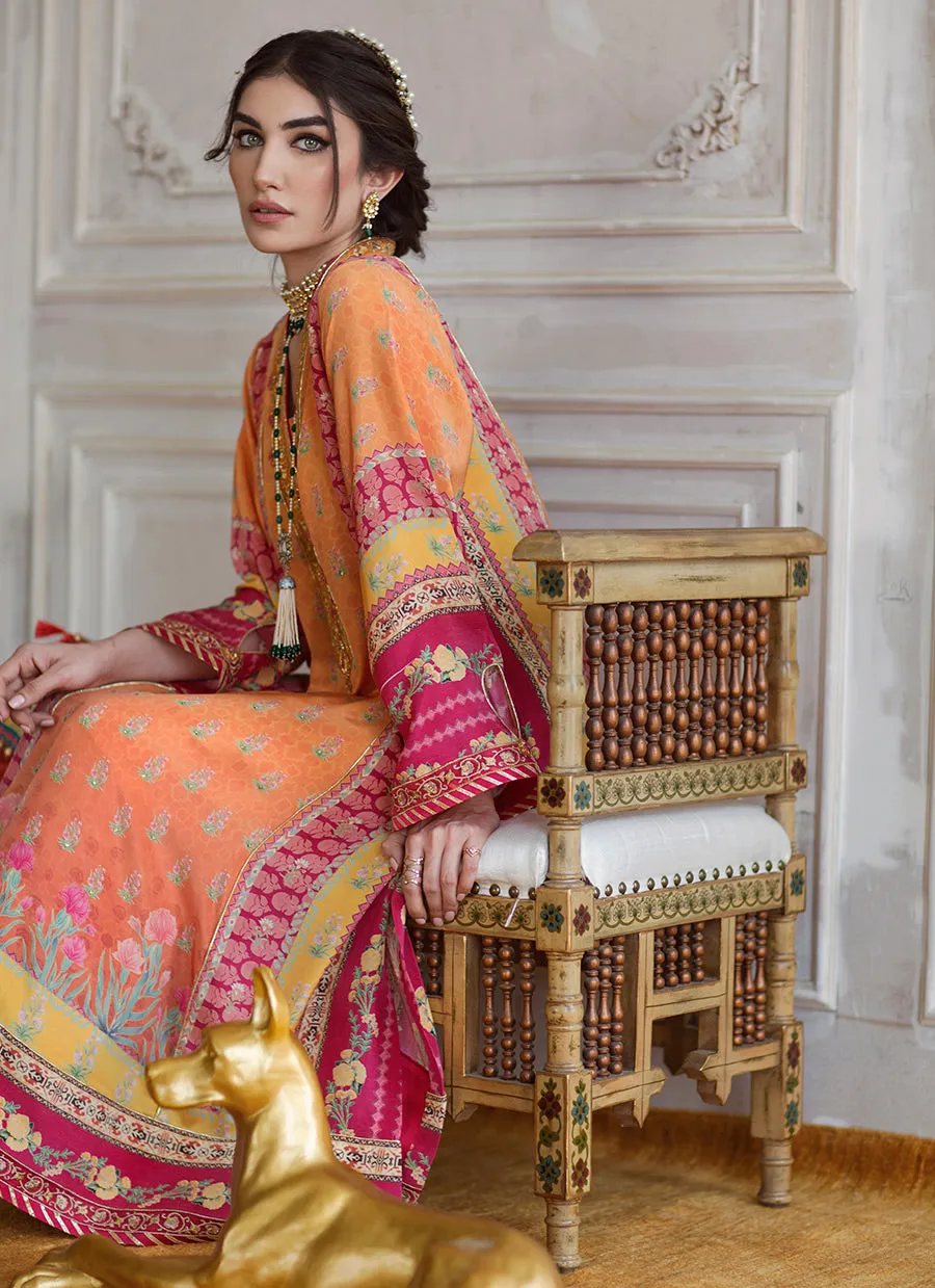 Silk Luxe Pret 21 - Sienna Crepe Tunic And Silk Dupatta