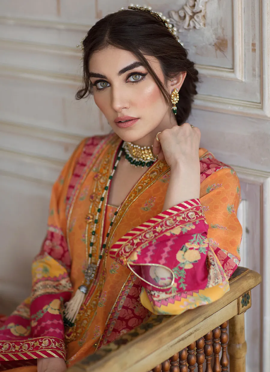 Silk Luxe Pret 21 - Sienna Crepe Tunic And Silk Dupatta