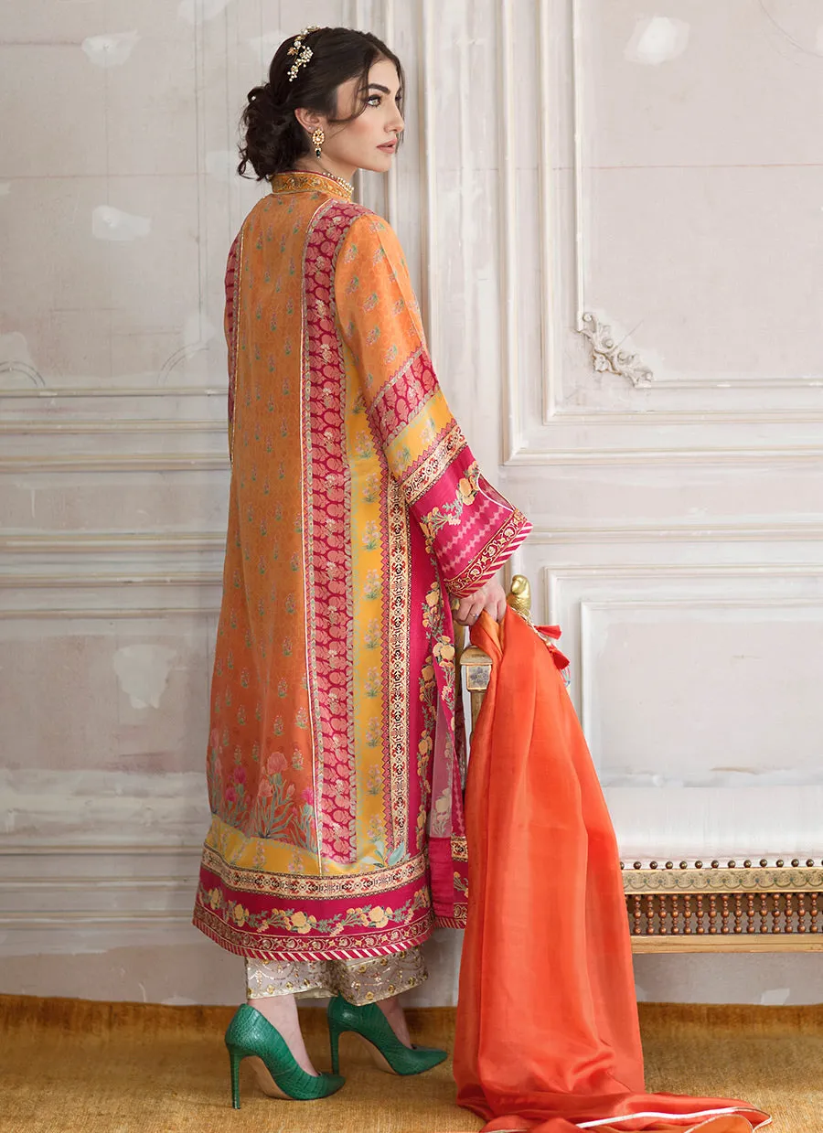 Silk Luxe Pret 21 - Sienna Crepe Tunic And Silk Dupatta