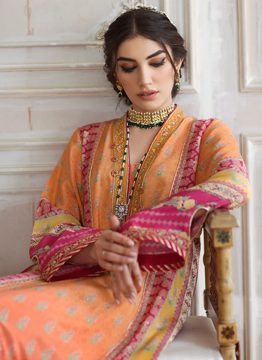 Silk Luxe Pret 21 - Sienna Crepe Tunic And Silk Dupatta