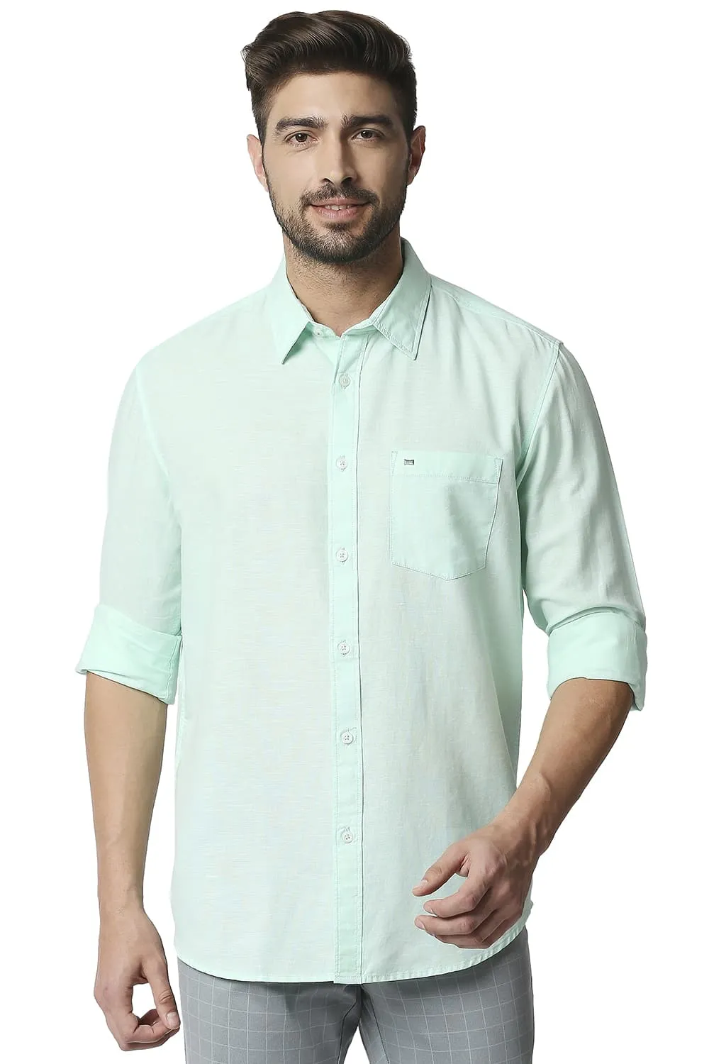 Slim Fit Cotton Hemp Shirt
