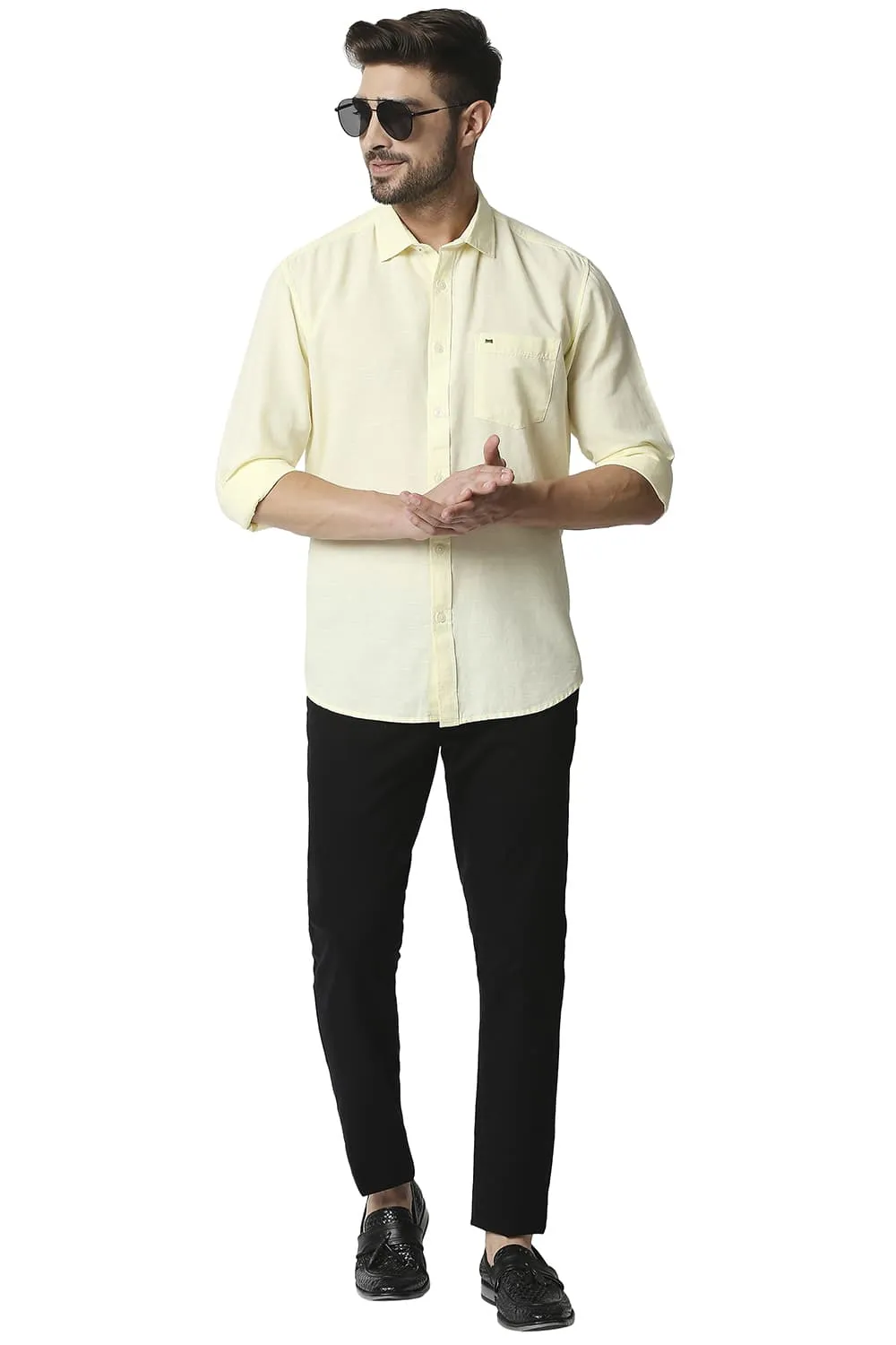 Slim Fit Cotton Hemp Shirt