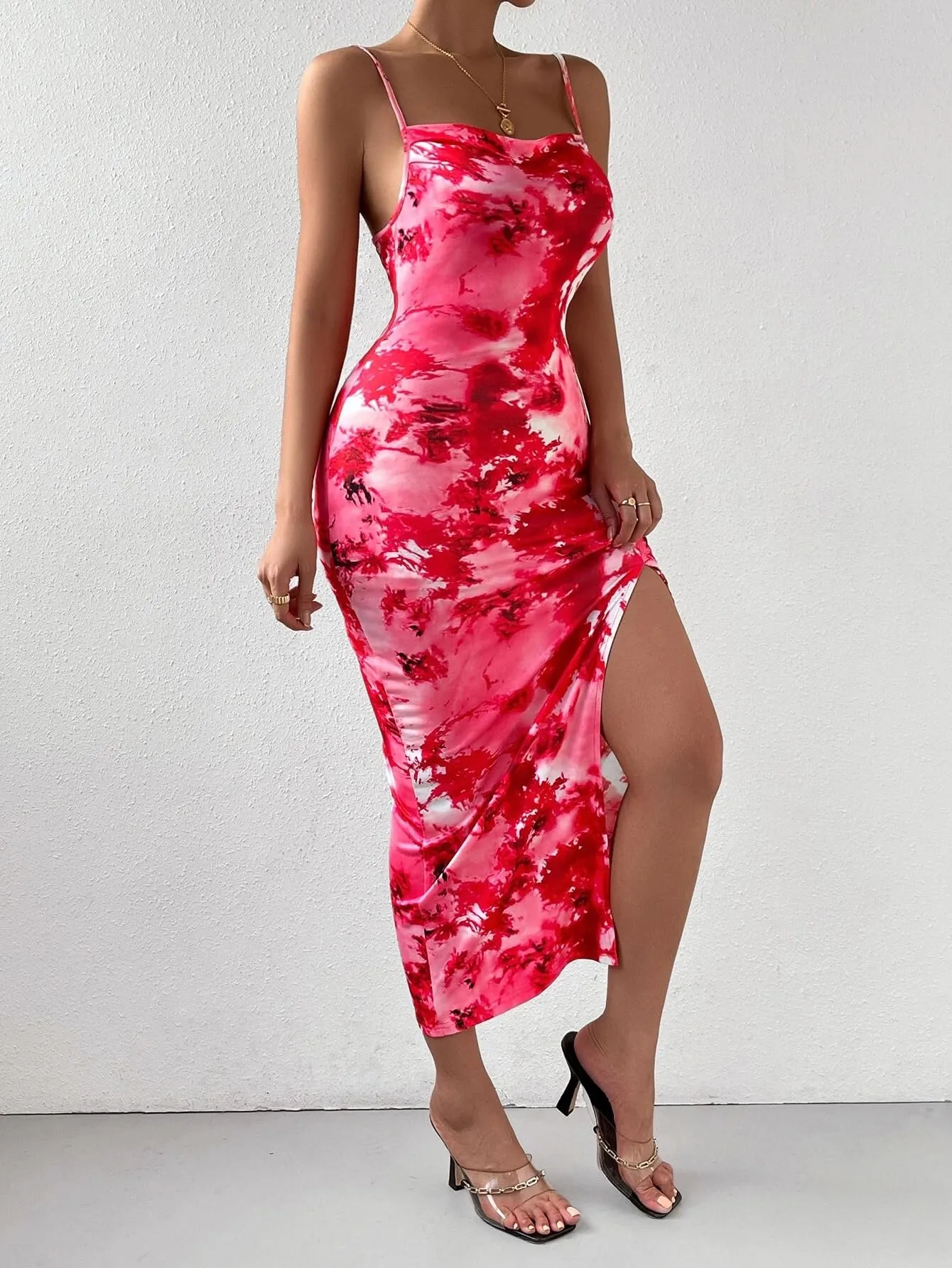 Tandul Dress - Multicolor Dress, Ankle Length Asymmetric Dress, Sleeveless Casual Dress For Women ( 6409 ) Small Size gifts for women