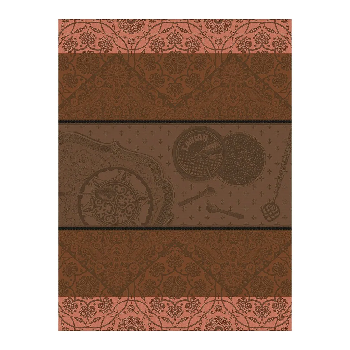 Tsar Brown Tea Towels by Le Jacquard Français