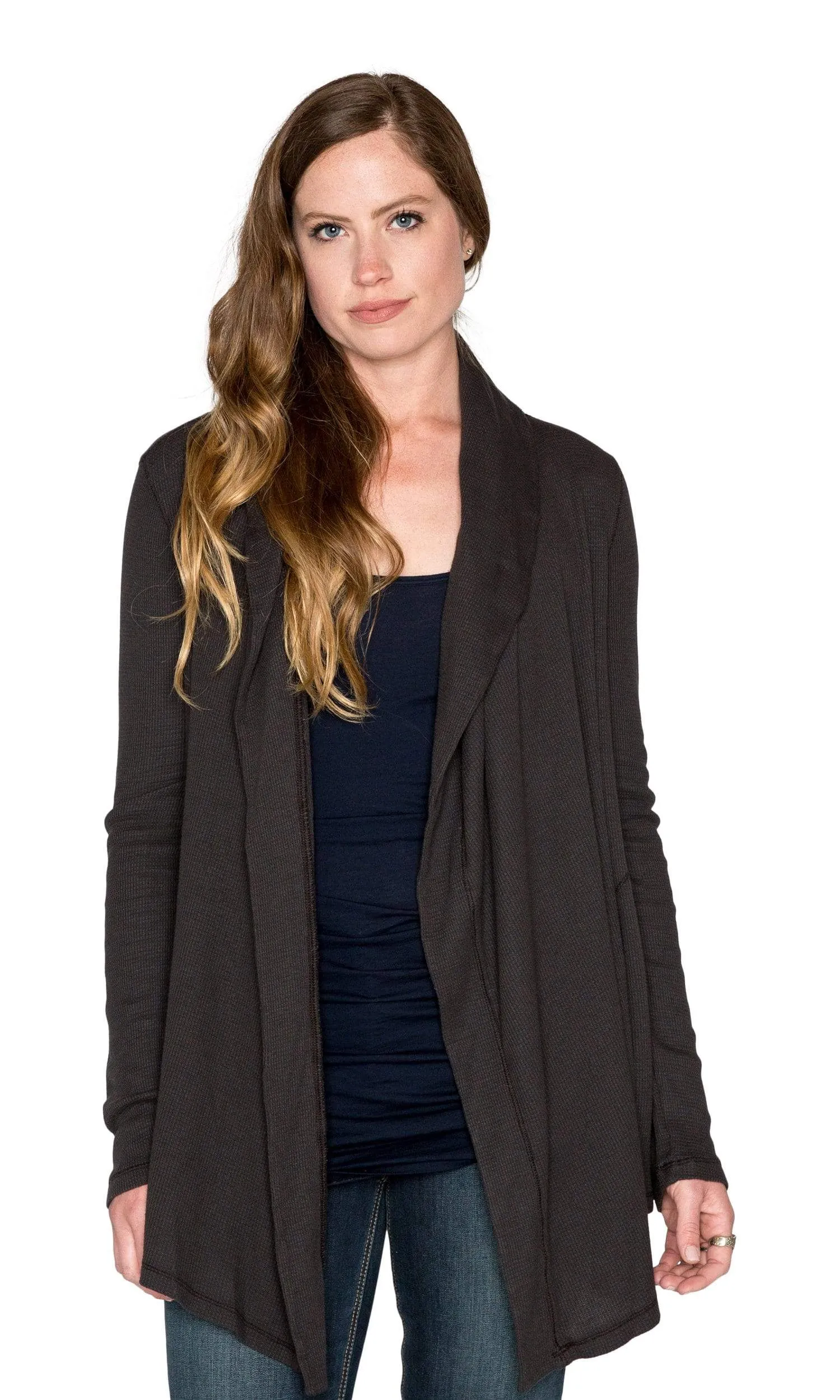 Velvet by Graham & Spencer Havana Baby Thermal Drape Cardigan