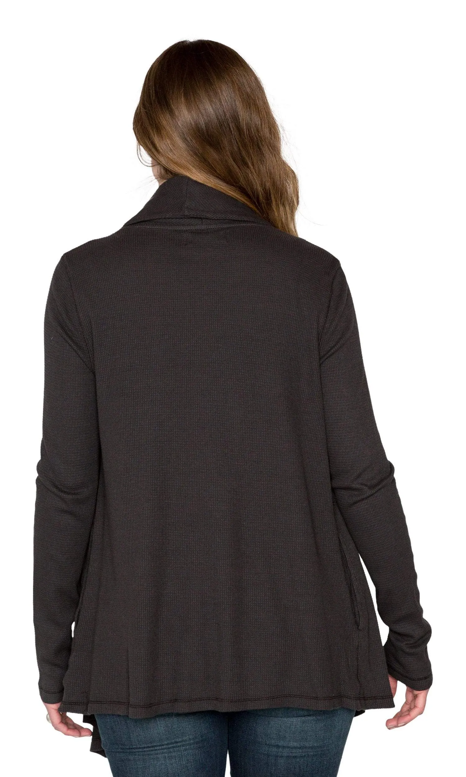 Velvet by Graham & Spencer Havana Baby Thermal Drape Cardigan