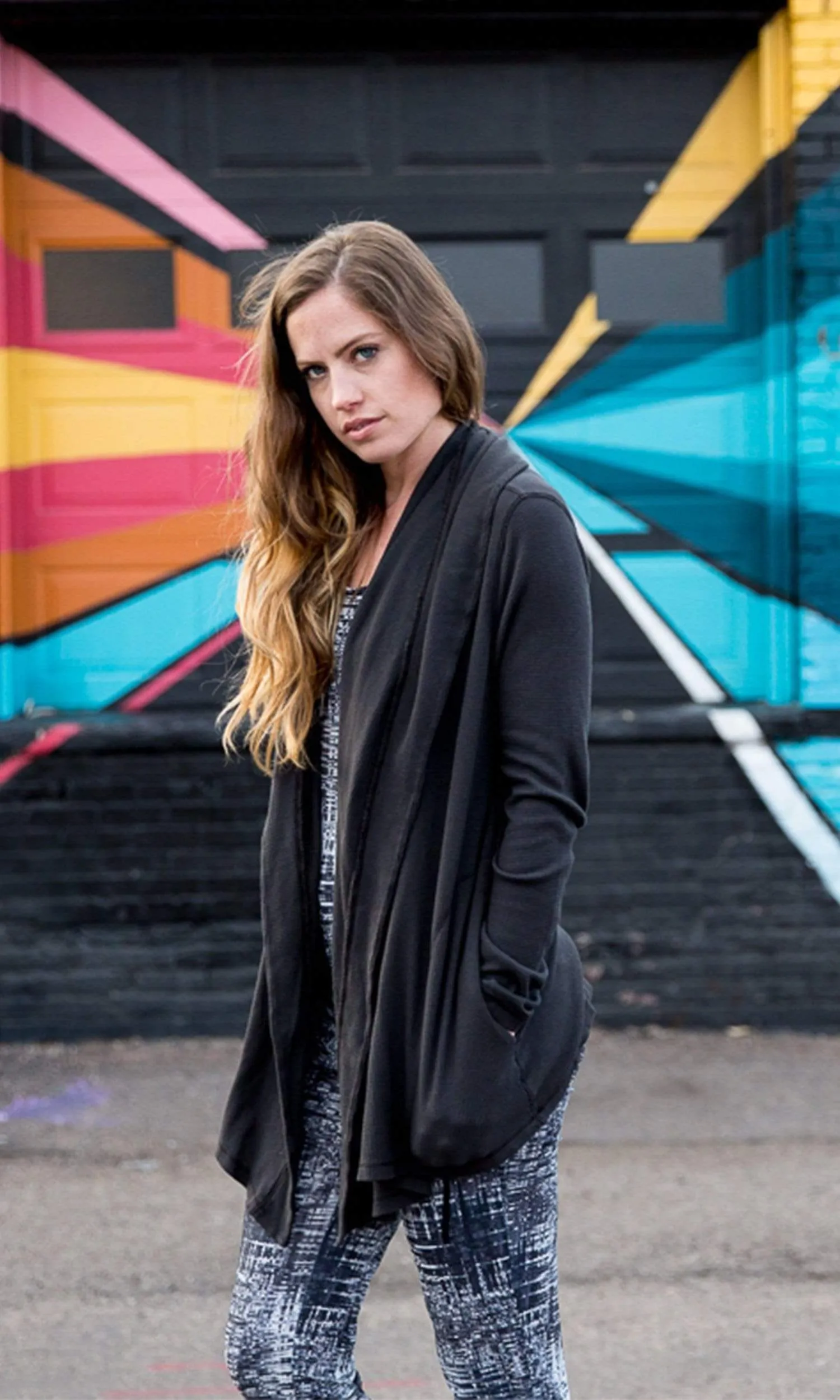 Velvet by Graham & Spencer Havana Baby Thermal Drape Cardigan