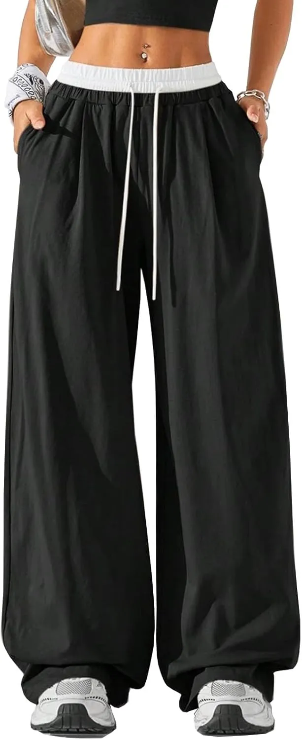 Womens Sweatpants Wide Leg Pants Casual Palazzo Flowy Trouser Woman High Waisted Loose Fit Lounge Pant Comfy 2025